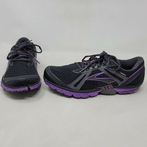BROOKS PURE CADENCE RUNNING SHOES BLACK PURPLE LOW WOMENS SIZE 11